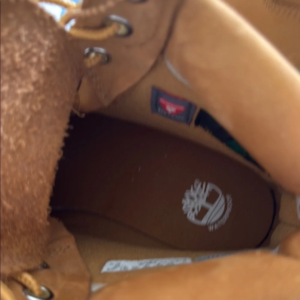 Timberland Tan Leather Boots 🥾 5.5 SZ UNIEX - Picture 2 of 10